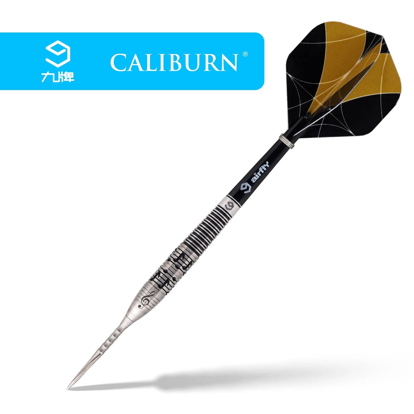 Caliburn Player Darts - Steel Tip - 90% - Black Rings - Melody