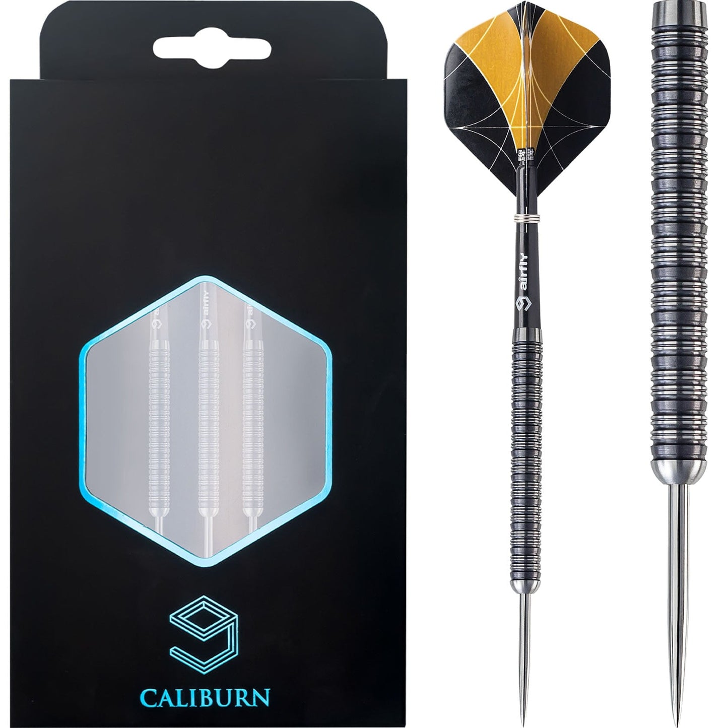 Caliburn Stallion Darts - Steel Tip - 90% - S3 - Black 21g