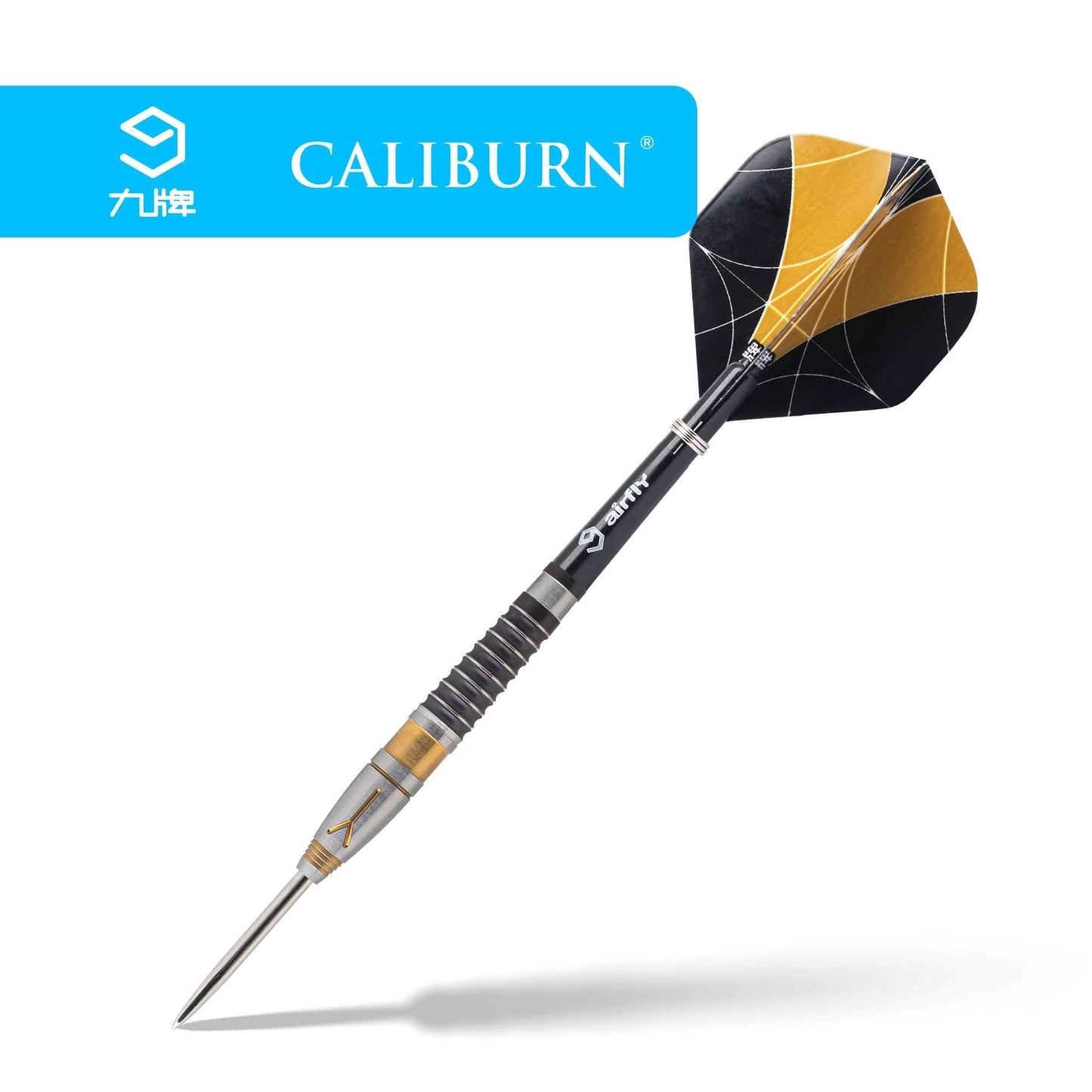 Caliburn Y Darts - Steel Tip - 90% - Black & Gold - 22g 22g