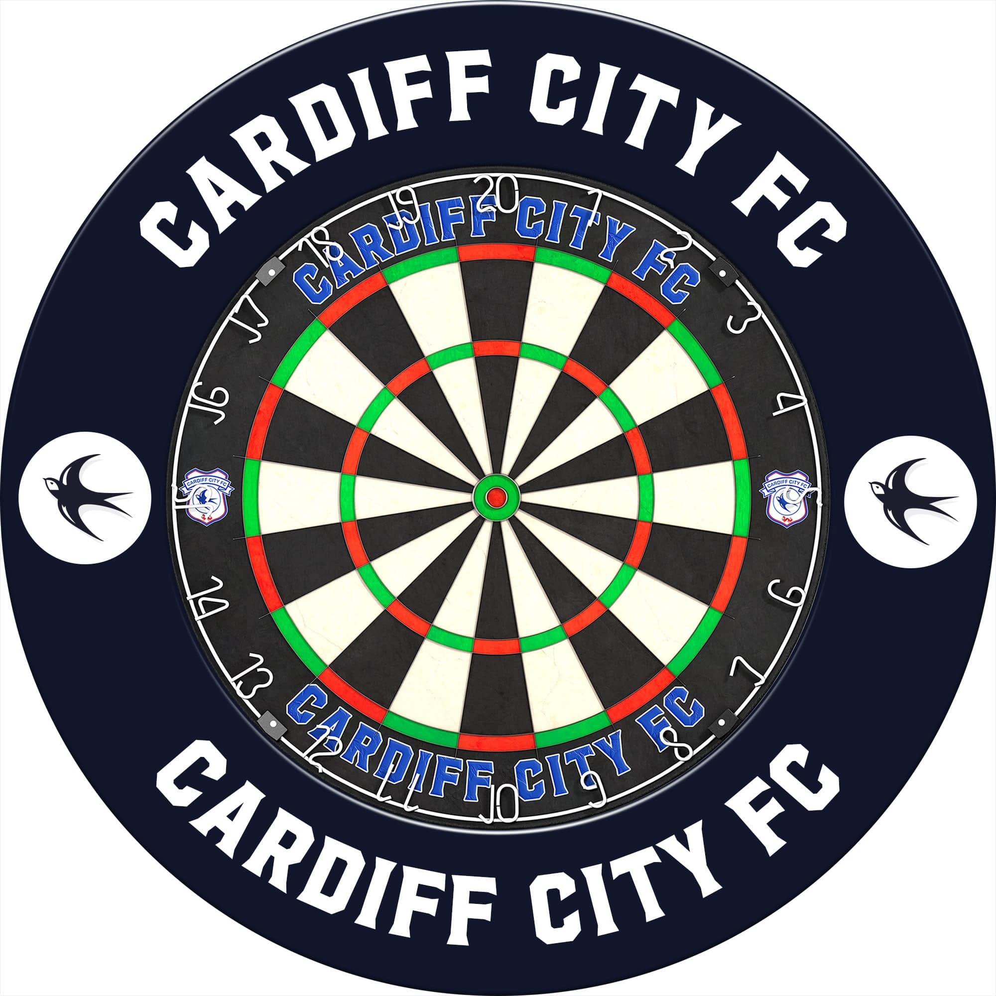 Cardiff City FC - Official Licensed - Dartboard Surround - S2 - Black
