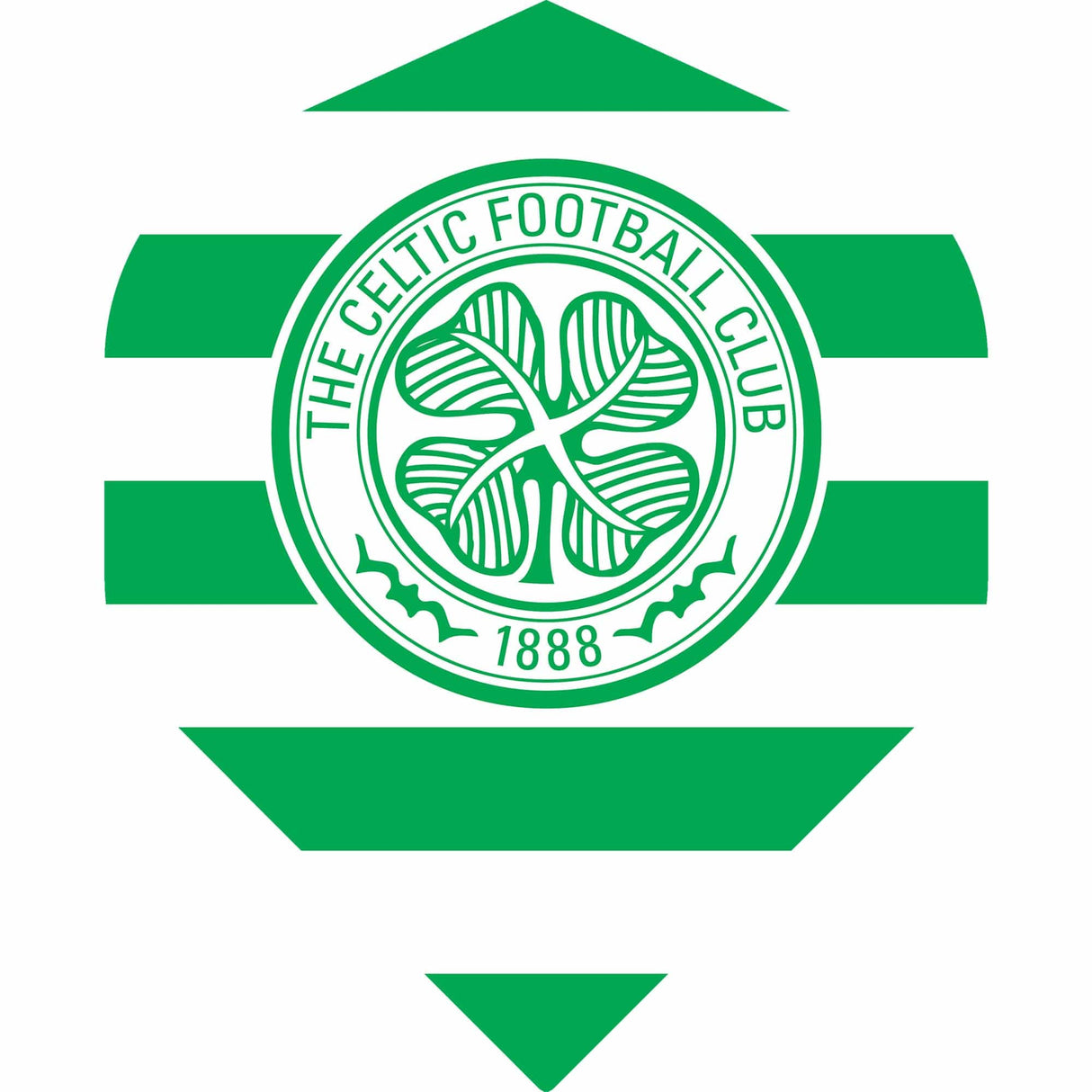 Celtic FC Dart Flights 100 Micron No2 Std F1 Hoop
