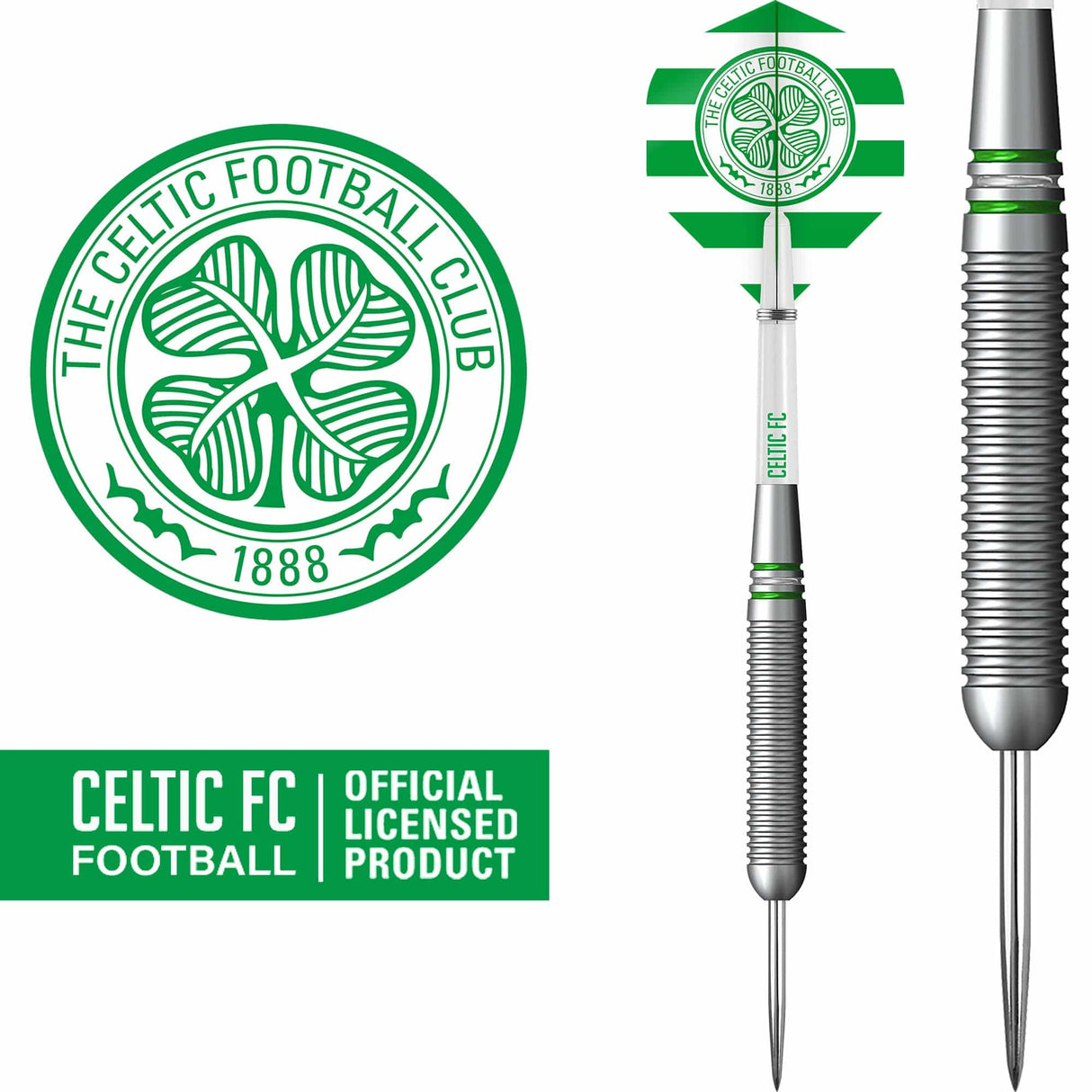 Celtic FC Darts Steel Tip Brass Official Licensed Celtic 22g