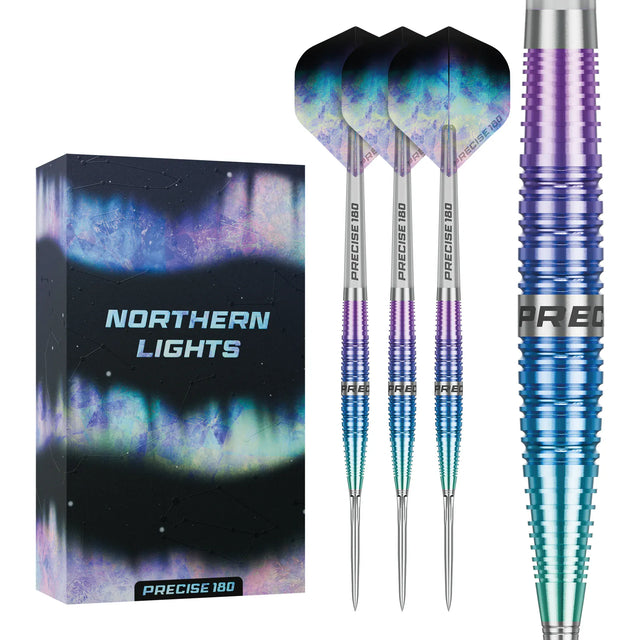 Precise 180 Northern Lights Darts - Steel Tip - 90% Tungsten