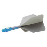 *Cuesoul Rost T19 Integrated Dart Shaft and Flights - Big Wing - Sky Blue with Grey Flight