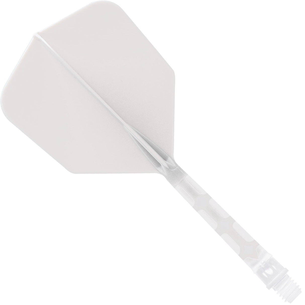 *Cuesoul Rost T19 Integrated Dart Shaft and Flights - Big Wing - Clear with White Flight Long