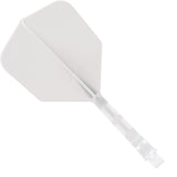 *Cuesoul Rost T19 Integrated Dart Shaft and Flights - Big Wing - Clear with White Flight Medium