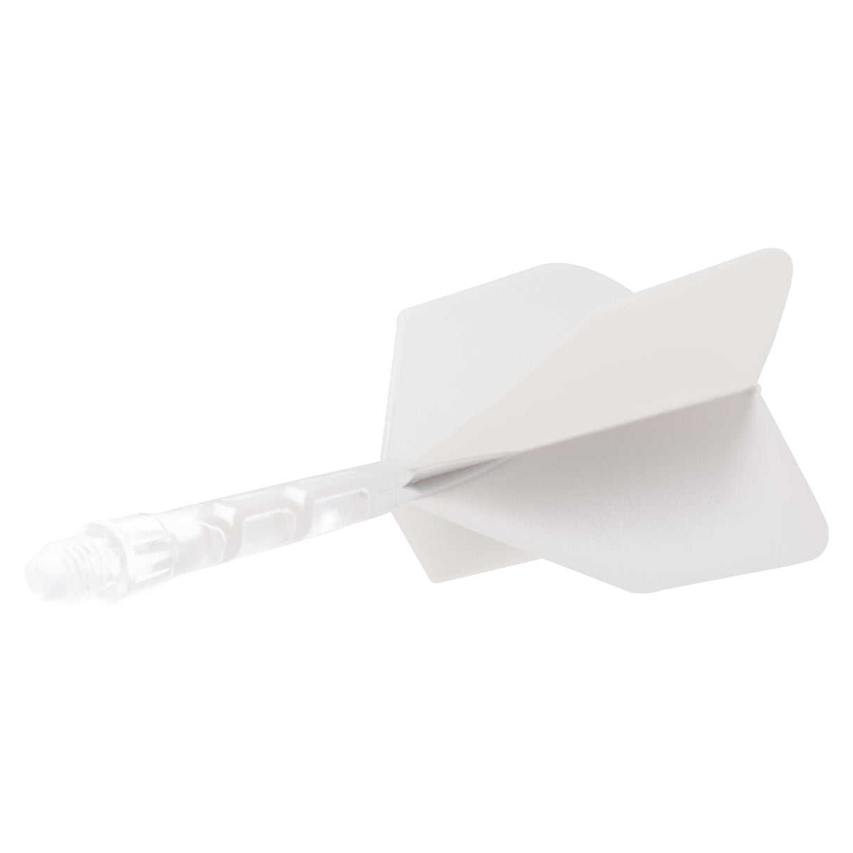 *Cuesoul Rost T19 Integrated Dart Shaft and Flights - Big Wing - Clear with White Flight