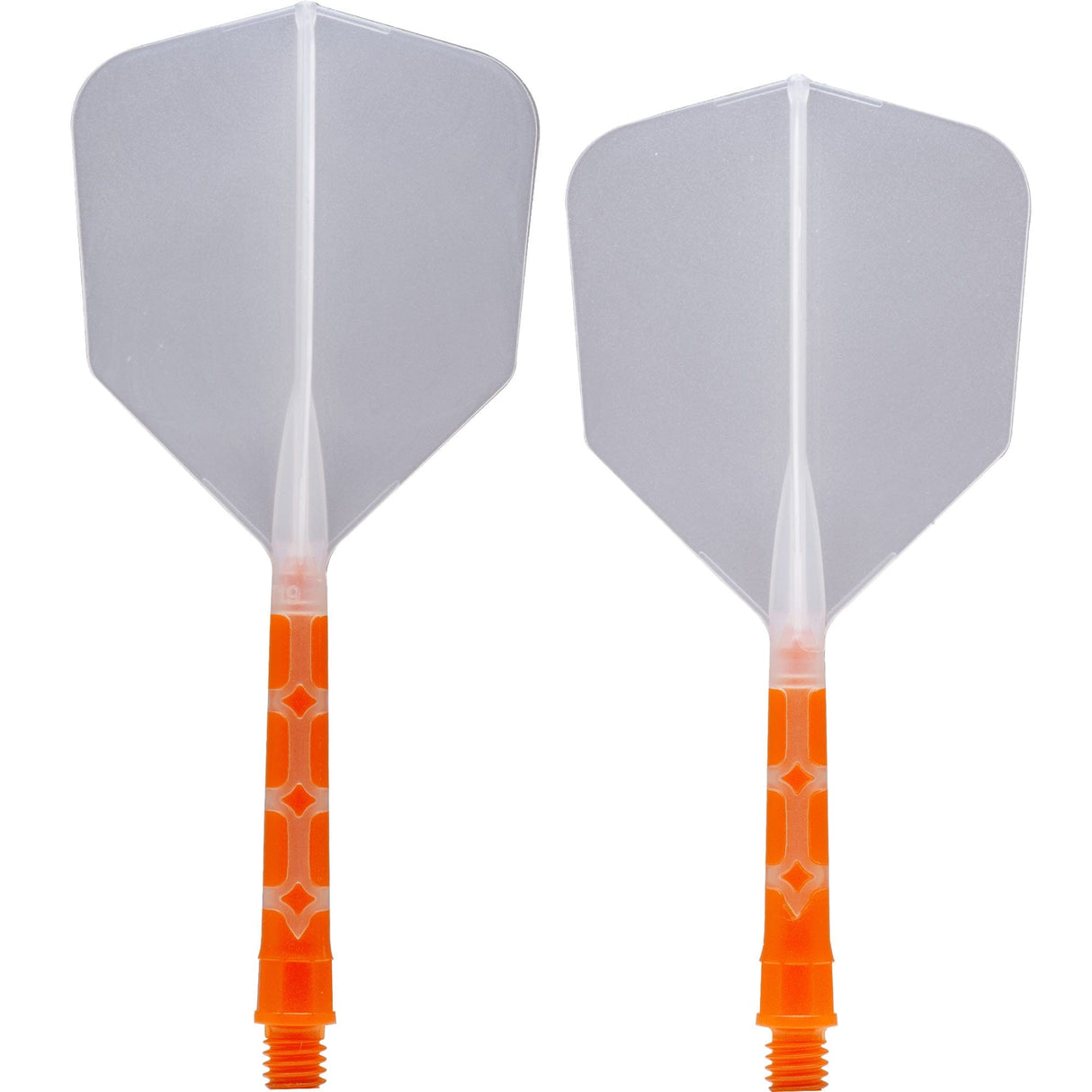 Cuesoul Rost T19 Integrated Dart Shaft and Flights - Big Wing - Orange with Clear Flight