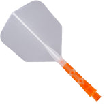Cuesoul Rost T19 Integrated Dart Shaft and Flights - Big Wing - Orange with Clear Flight Medium