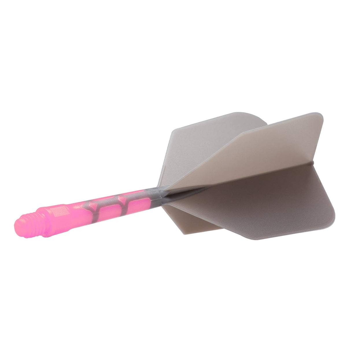 Cuesoul Rost T19 Integrated Dart Shaft and Flights - Big Wing - Pink with Grey Flight