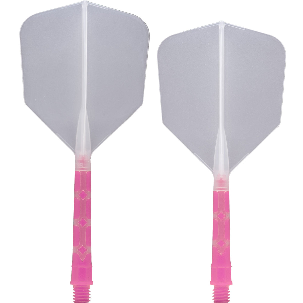 Cuesoul Rost T19 Integrated Dart Shaft and Flights - Big Wing - Pink with Clear Flight