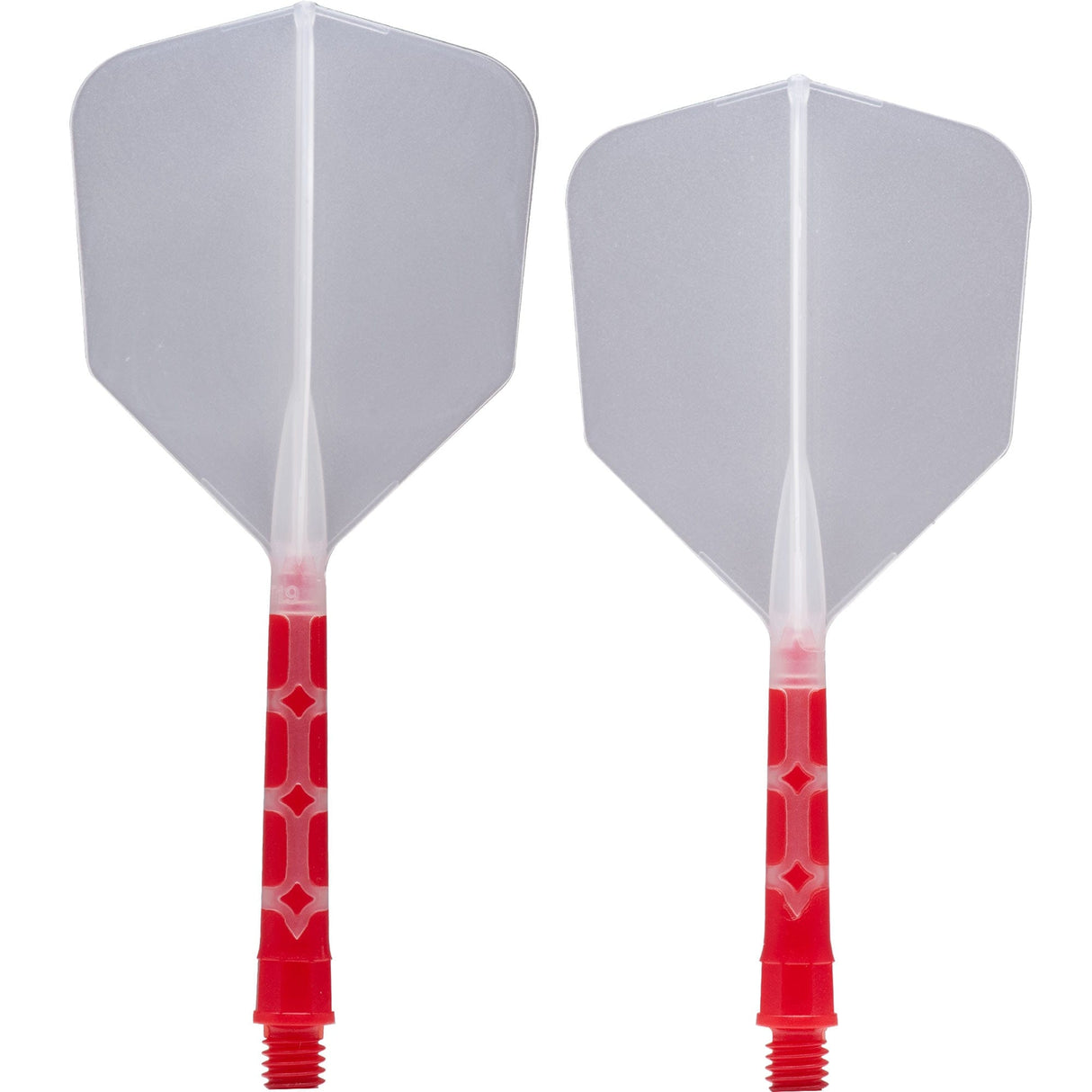Cuesoul Rost T19 Integrated Dart Shaft and Flights - Big Wing - Red with Clear Flight