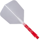 *Cuesoul Rost T19 Integrated Dart Shaft and Flights - Big Wing - Red with Clear Flight Medium