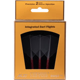 *Cuesoul Rost T19 Integrated Dart Shaft and Flights - Big Wing - Red with Clear Flight