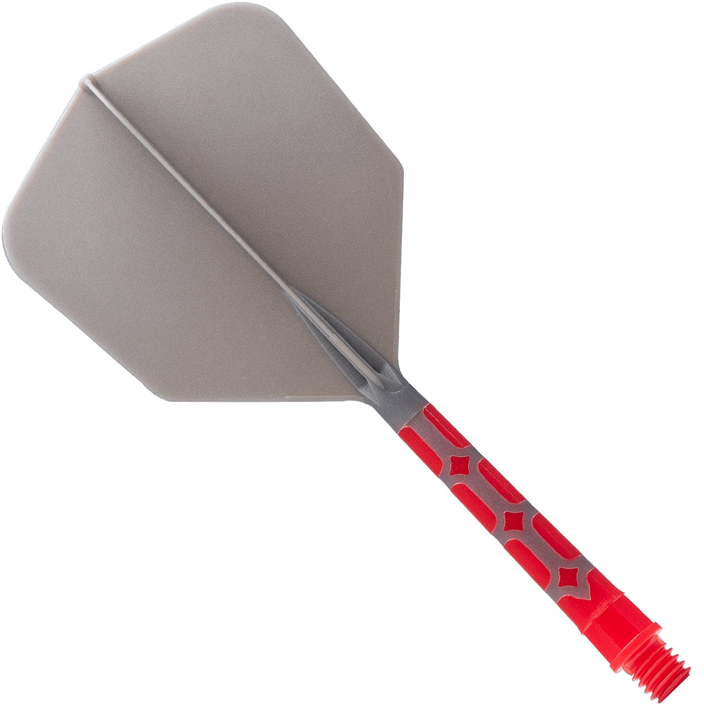 Cuesoul Rost T19 Integrated Dart Shaft and Flights - Big Wing - Red with Grey Flight Long