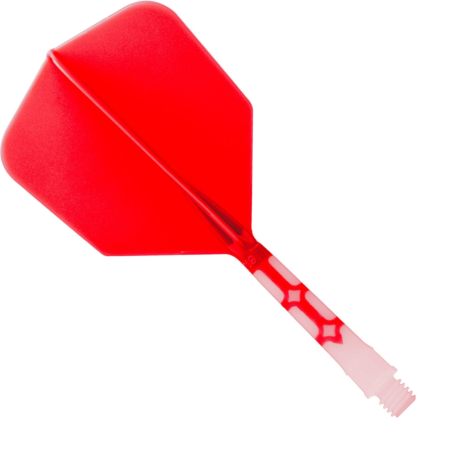 Cuesoul Rost T19 Integrated Dart Shaft and Flights - Big Wing - White with Red Flight Medium