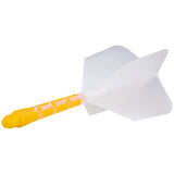 *Cuesoul Rost T19 Integrated Dart Shaft and Flights - Big Wing - Yellow with Clear Flight