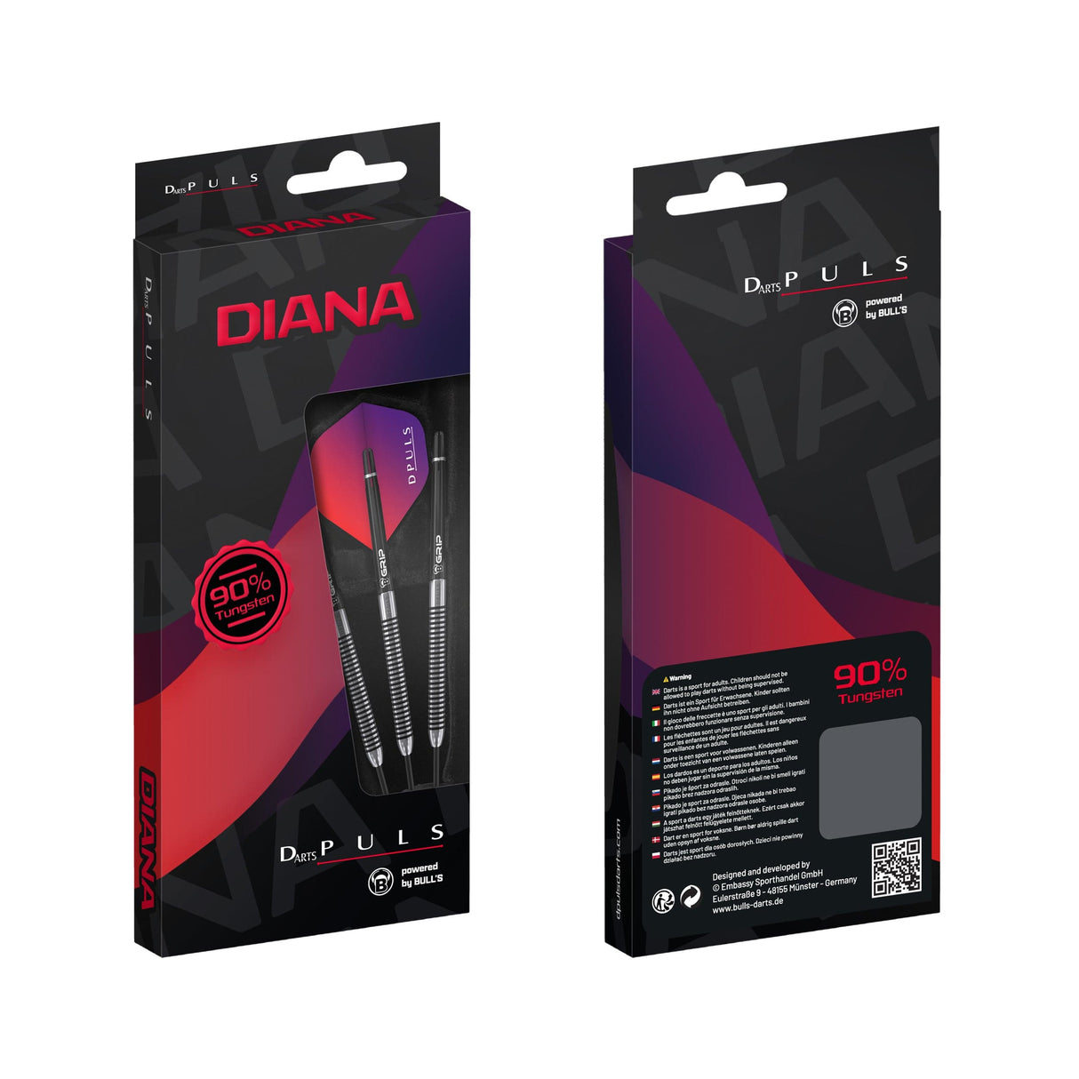 DPuls Diana Darts - Steel Tip - 90% Tungsten 22g