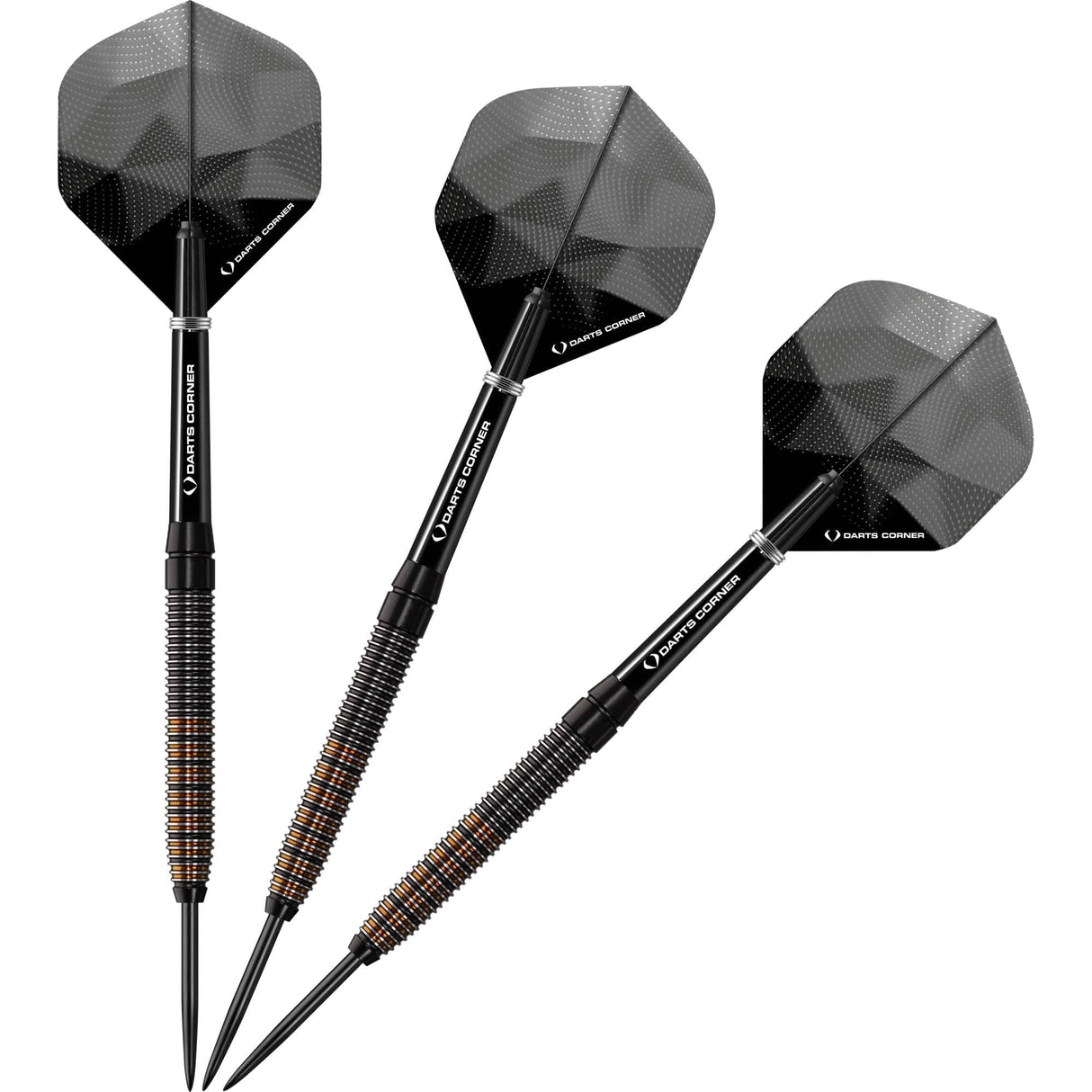 *Darts Corner Black Rebel Darts - Steel Tip Tungsten - Black with Gold