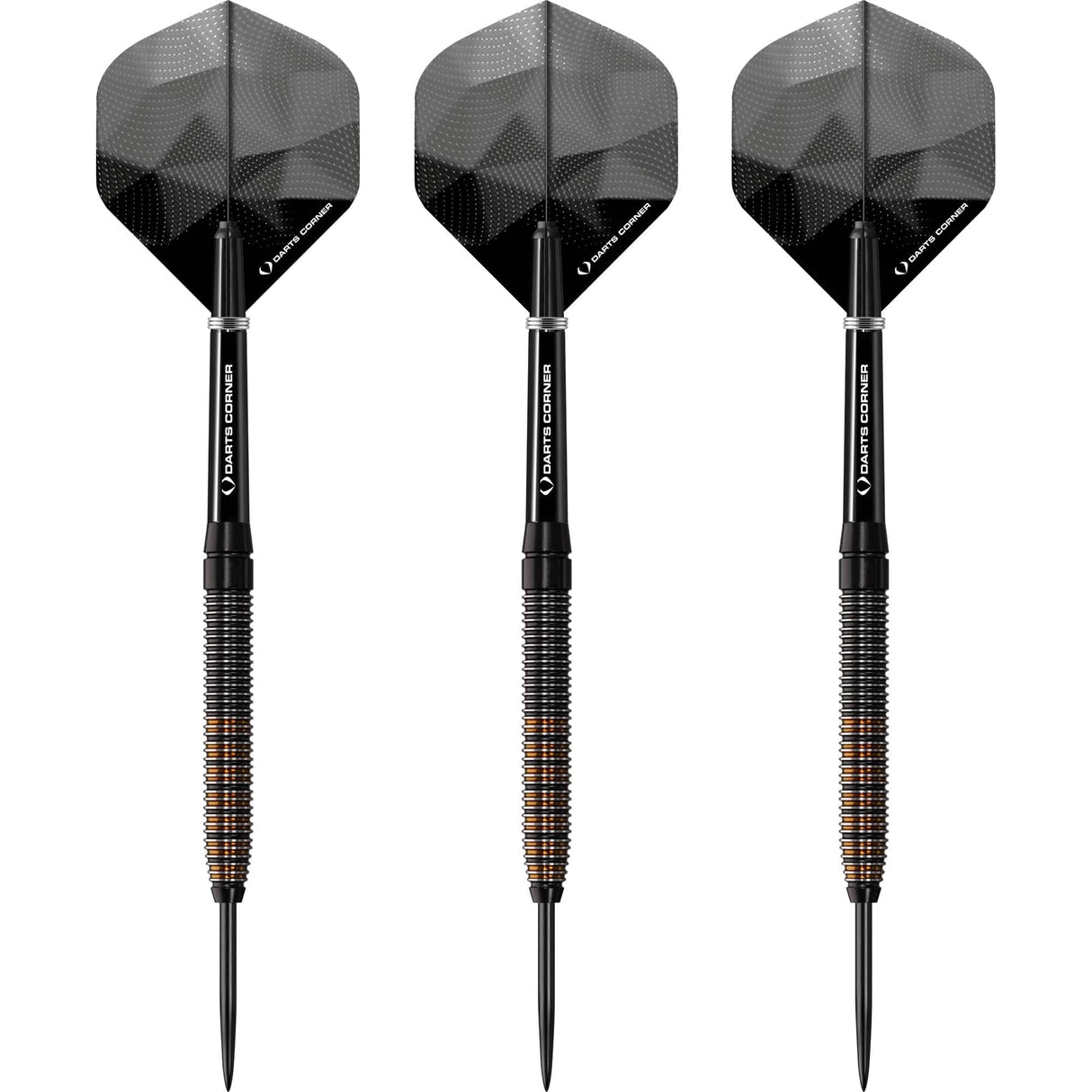 *Darts Corner Black Rebel Darts - Steel Tip Tungsten - Black with Gold
