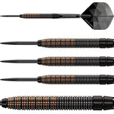 *Darts Corner Black Rebel Darts - Steel Tip Tungsten - Black with Gold