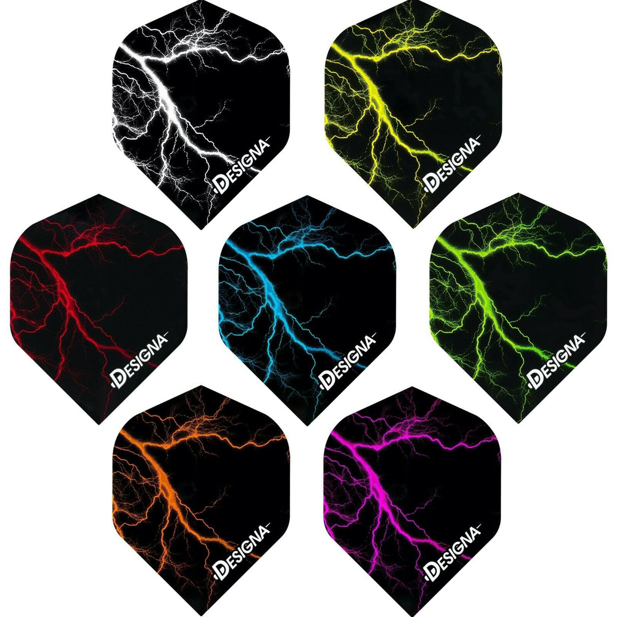 *Designa Lightning Strike Dart Flights - Extra Strong - Std