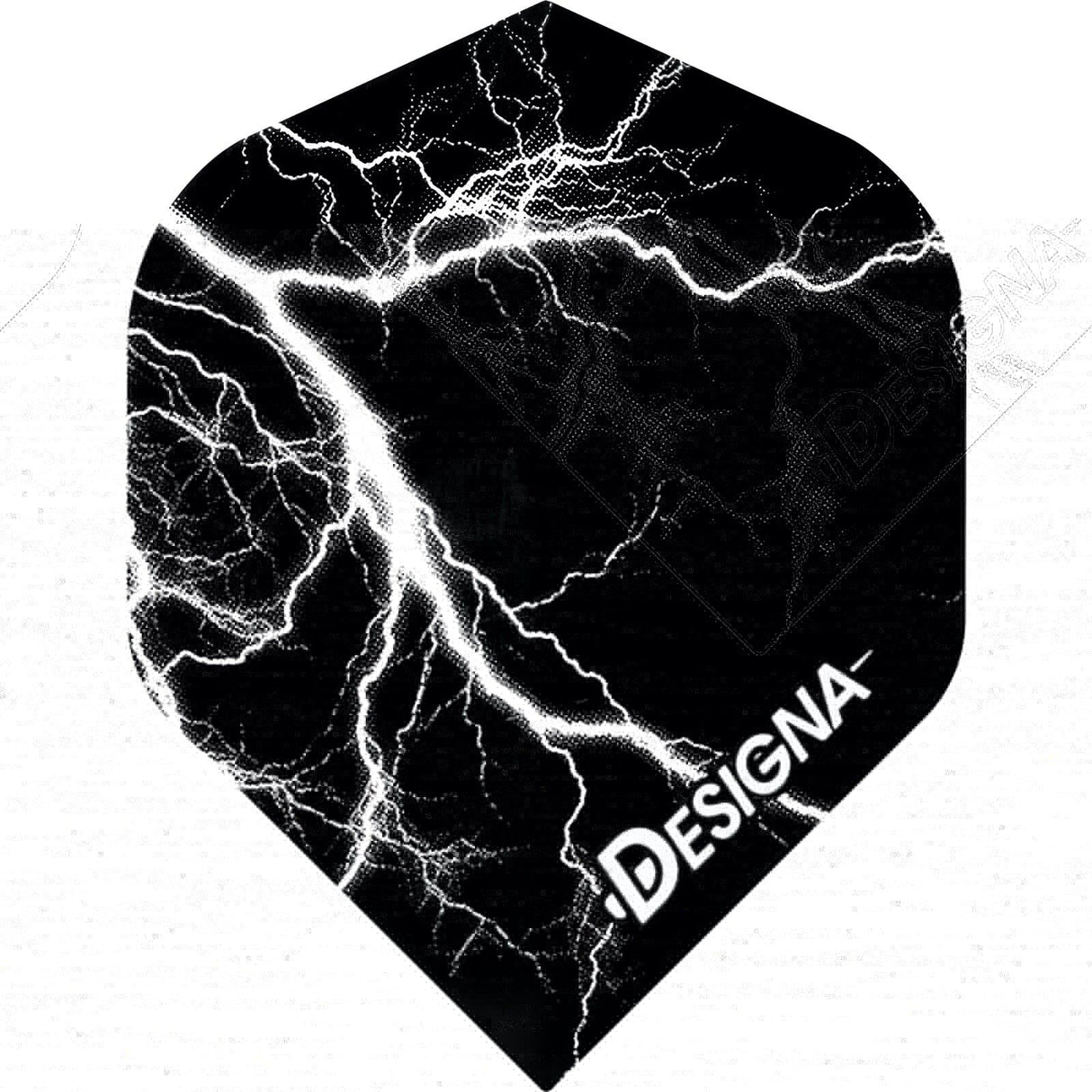 *Designa Lightning Strike Dart Flights - Extra Strong - Std White