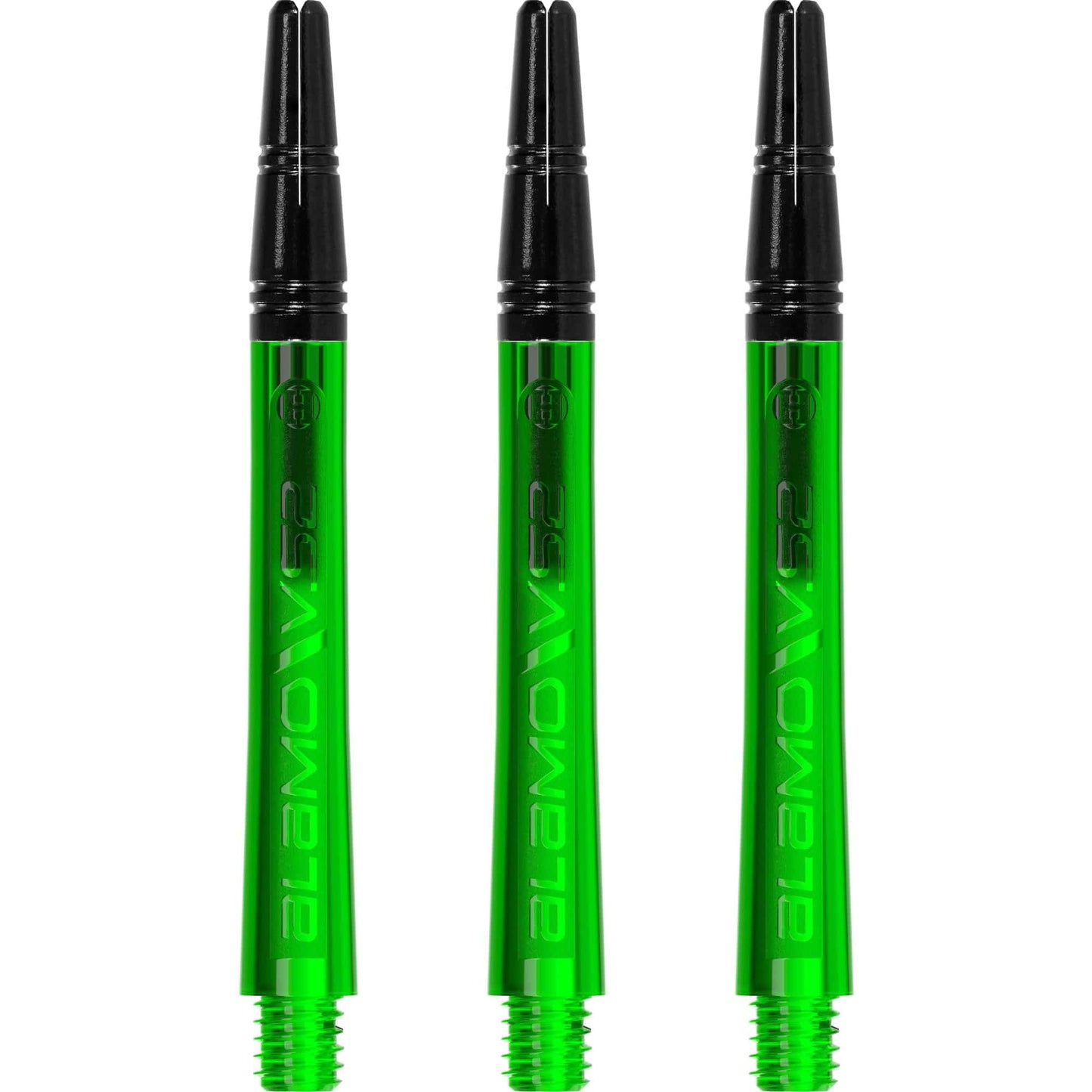 Harrows Alamo VS2 Dart Shafts - Polycarbonate - Black Aluminium Top - Green Medium