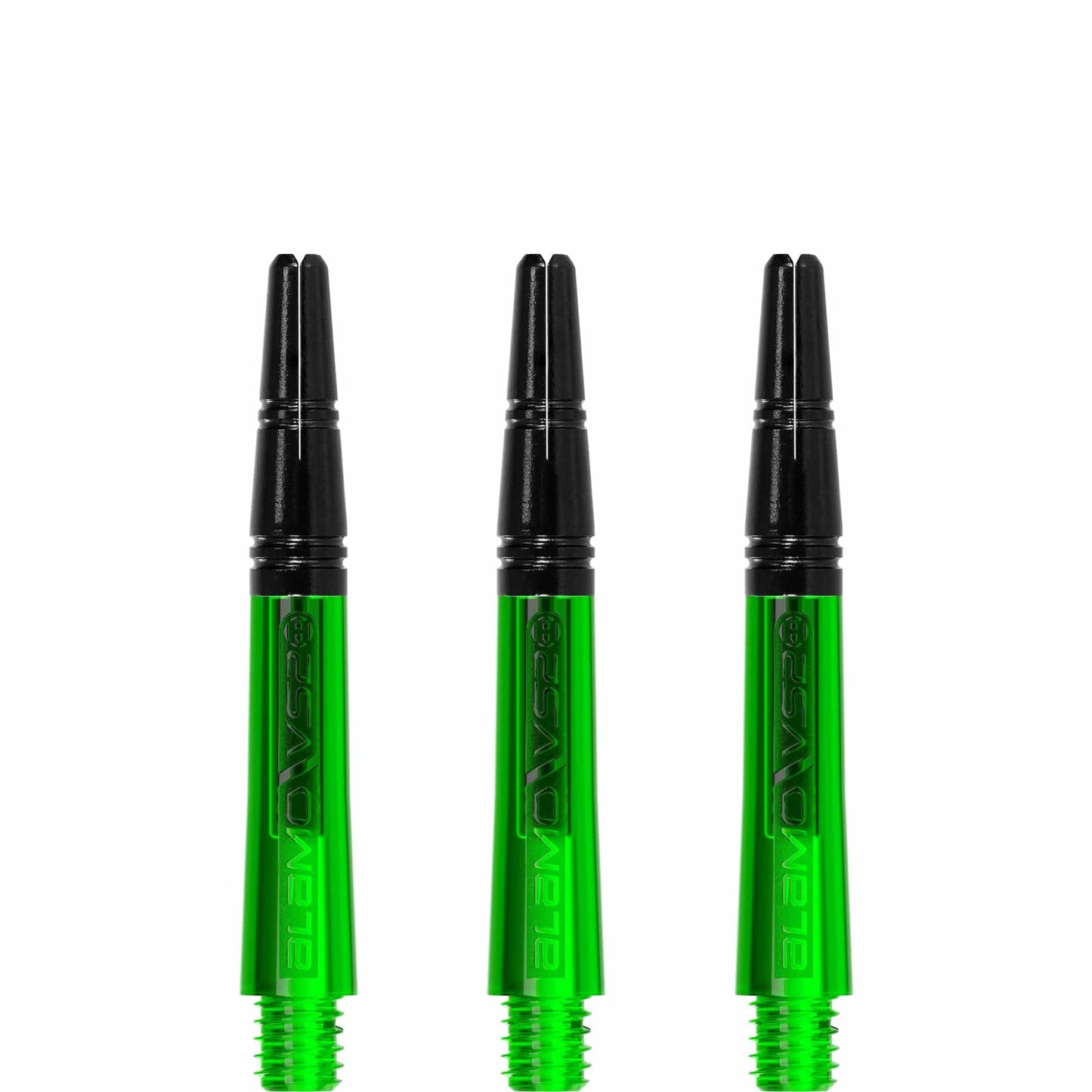 Harrows Alamo VS2 Dart Shafts - Polycarbonate - Black Aluminium Top - Green Short