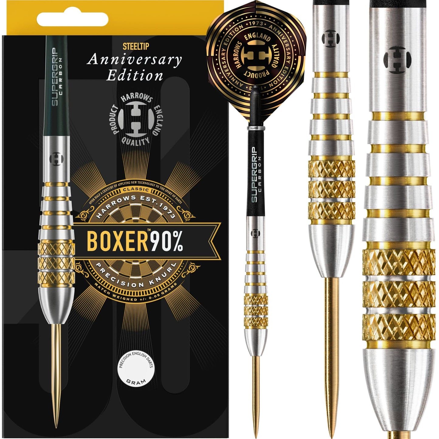Harrows Boxer Darts - Steel Tip - 90% - Anniversary Edition - Bomb