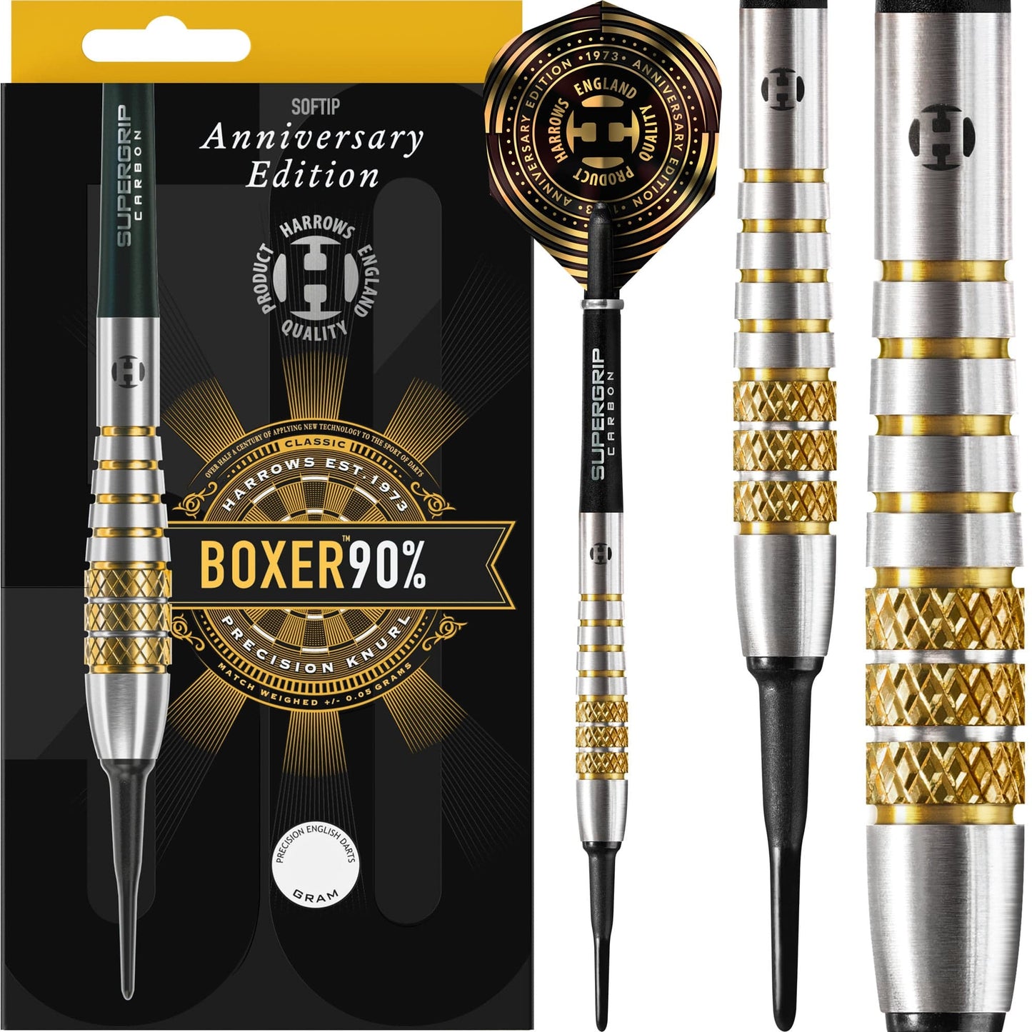 Harrows Boxer Darts - Soft Tip - 90% - Anniversary Edition - Bomb 18g