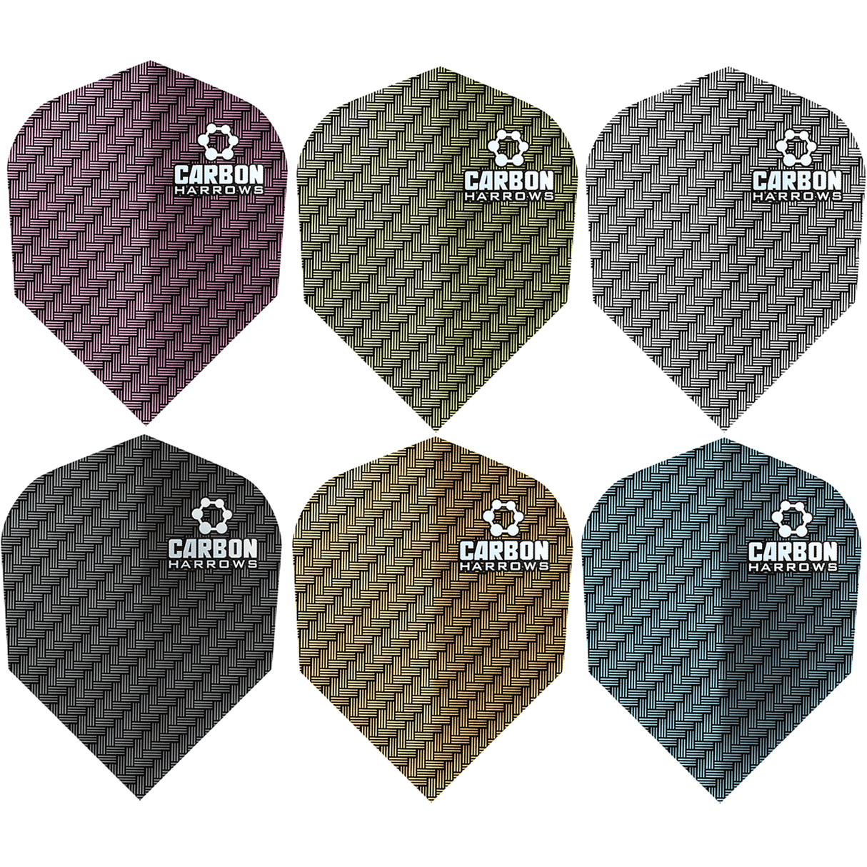 Harrows Carbon Dart Flights - Standard Shape