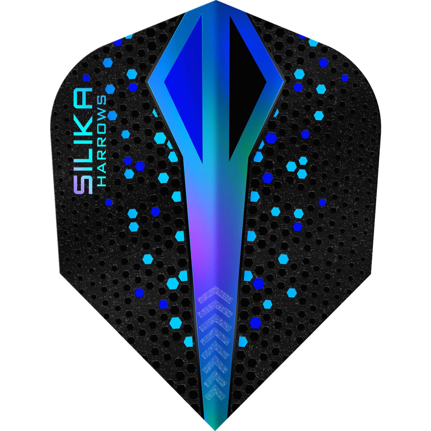 Harrows Silika Dart Flights - Tough Crystaline Coated - Std - No6 - Colourshift Blue