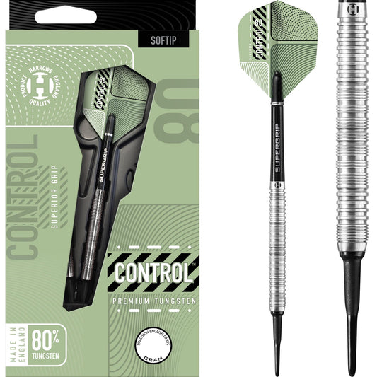 Harrows Control Parallel Darts - Soft Tip - 80% - Ringed 18g