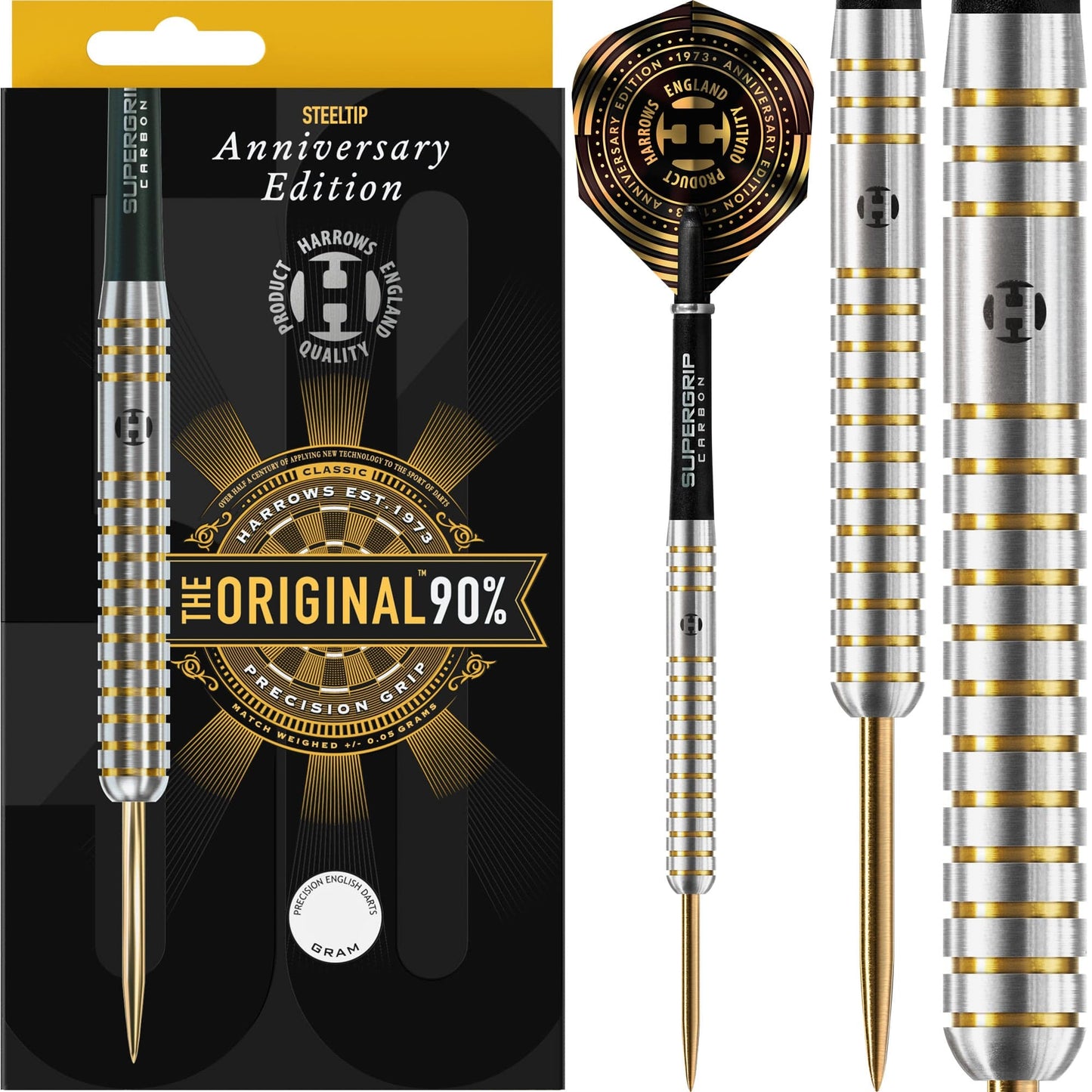 Harrows The Original Darts - Steel Tip - 90% - Anniversary Edition - Gold Titanium