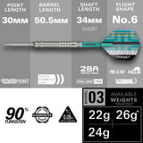Target Hydro Darts - Steel Tip - 90% Tungsten - 03