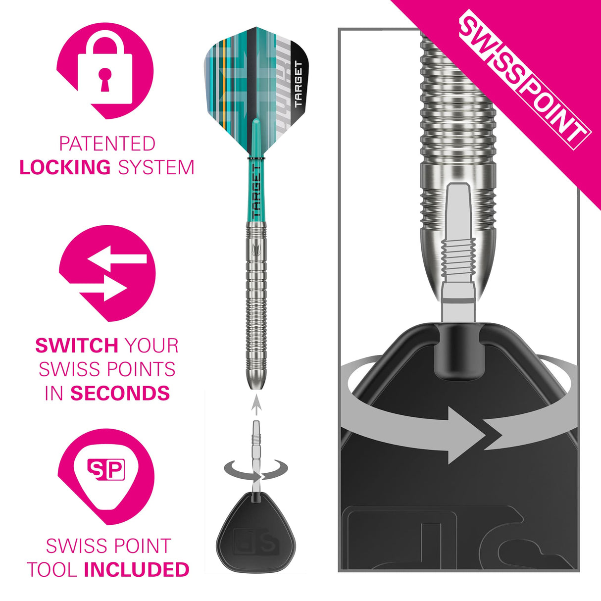 Target Hydro Darts - Steel Tip - 90% Tungsten - 03