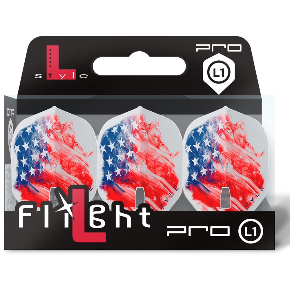 L-Style - L-Flights - L1 Pro - Champagne Ring - Standard - American Flag v3 - Clear White