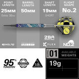 Target Luke Littler Darts - Soft Tip - 95% Tungsten - Edge 19g