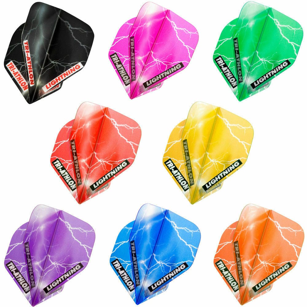 *McKicks Lightning Dart Flights - Triathlon - Std - Clear