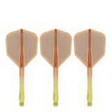 Caliburn SUP Flights - Moulded Shaft and Flight -  Standard No6 - Block - Yellow & Orange