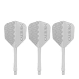 Caliburn SUP Flights - Moulded Shaft and Flight -  Standard No6 - Logo - White