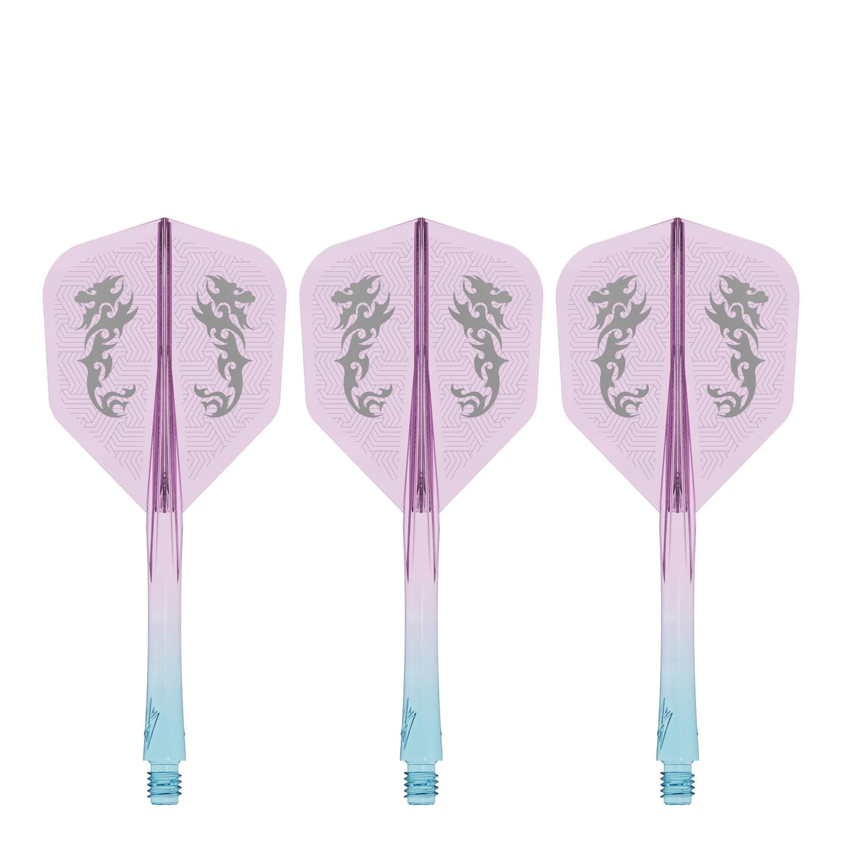 Caliburn SUP Flights - Moulded Shaft and Flight -  Standard No6 - Dragon - Blue & Purple