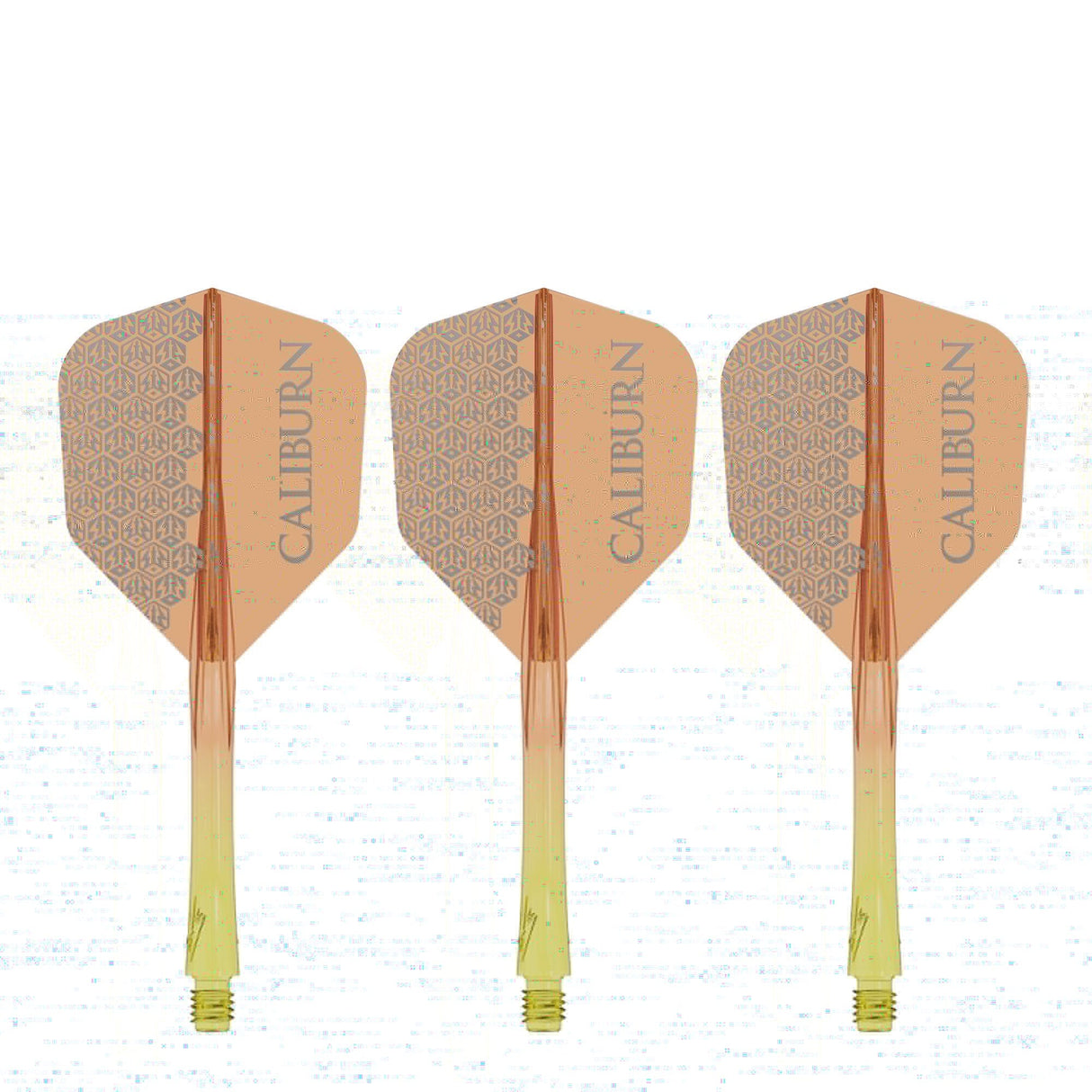 Caliburn SUP Flights - Moulded Shaft and Flight -  Standard No6 - Logo - Yellow & Orange