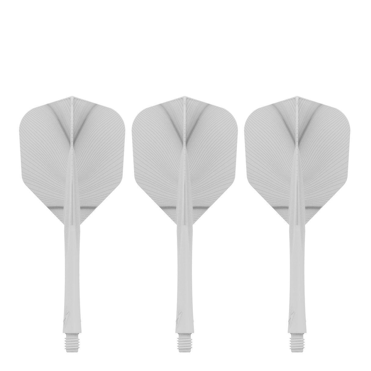 Caliburn SUP Flights - Moulded Shaft and Flight -  Standard No6 - Feather - White