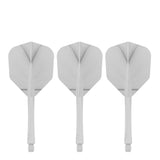 Caliburn SUP Flights - Moulded Shaft and Flight -  Standard No6 - Feather - White