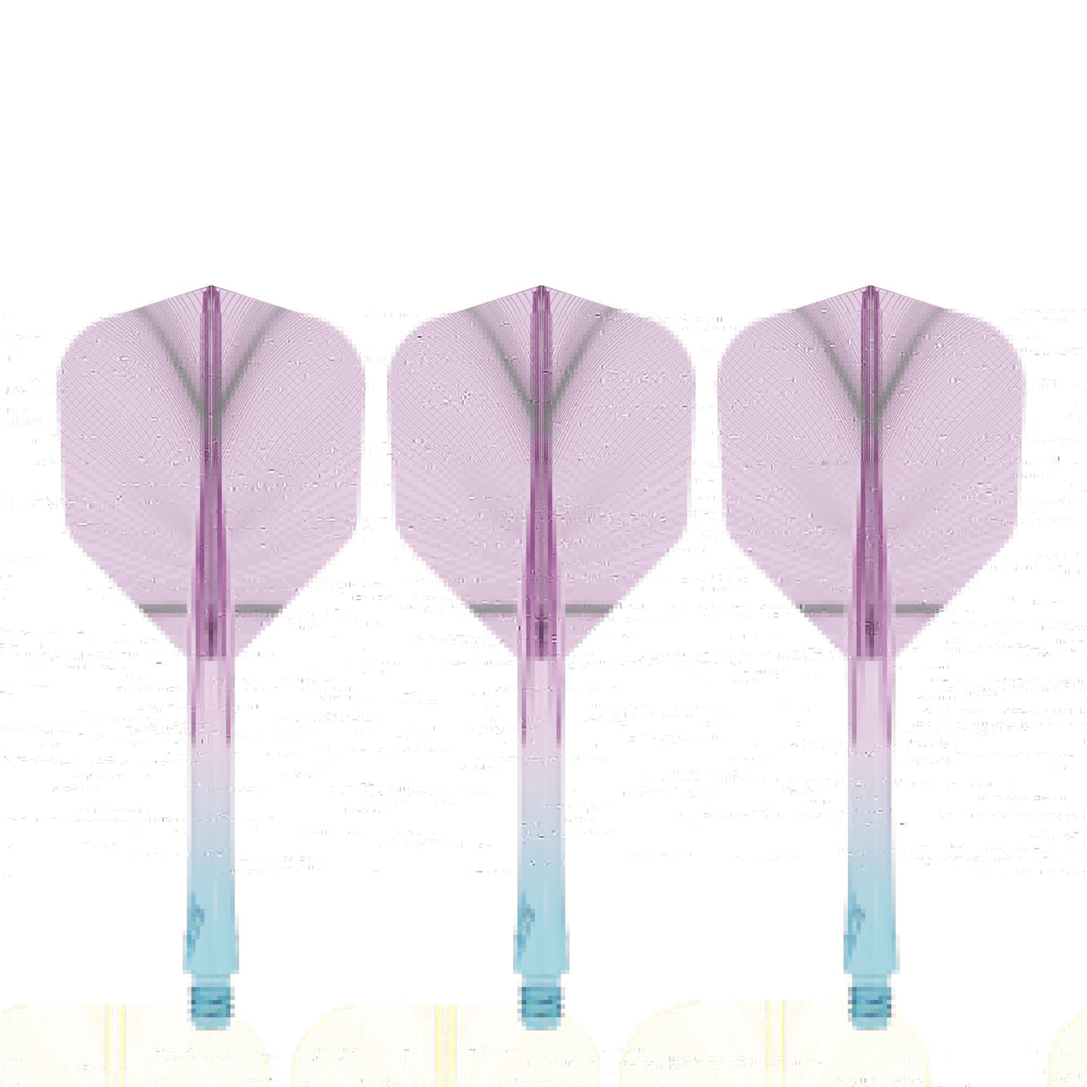 Caliburn SUP Flights - Moulded Shaft and Flight -  Standard No6 - Feather - Blue & Purple