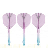 Caliburn SUP Flights - Moulded Shaft and Flight -  Standard No6 - Feather - Blue & Purple