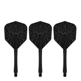 Caliburn SUP Flights - Moulded Shaft and Flight -  Standard No6 - Crack - Black