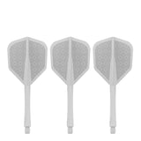 Caliburn SUP Flights - Moulded Shaft and Flight -  Standard No6 - Block - White